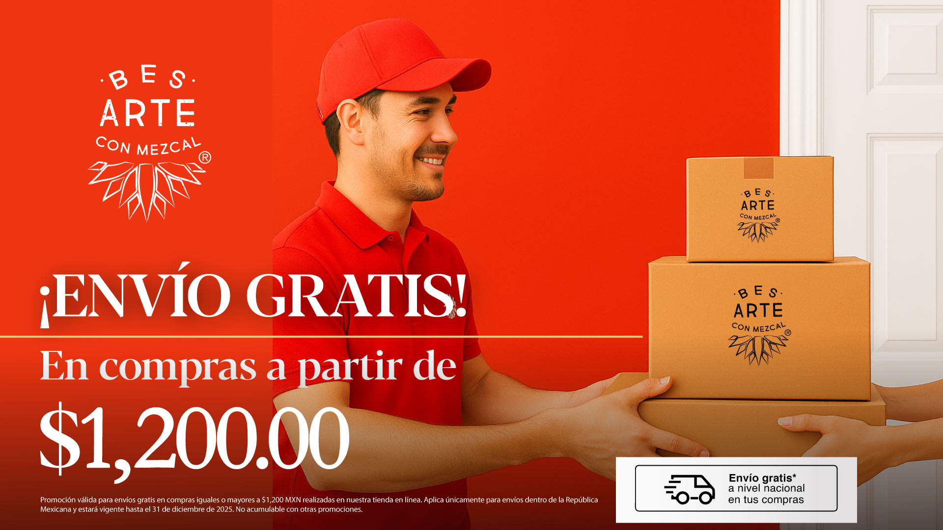 Promoción besarte con mezcal envío gratis compras mayores a $1,200.00